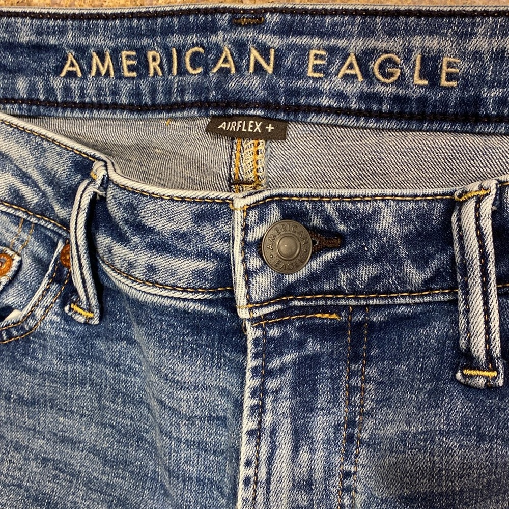 American Eagle Airflex+ Slim Blue Jeans Tag Says 33x30 - Picture 3 of 17